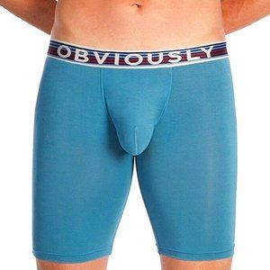 Obviously PrimeMan 9 inch Leg Boxer Brief STEEL BLUE - A01